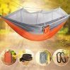 Single & Double Hammock with Mosquito Net Tree Straps Waterproof Portable and Lightweight Parachute Nylon Hammock for Backpacking Hiking Travel O