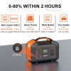 BULLBAT Portable Power Station Pioneer 500, 504Wh Lithium Battery Powered Outlet with 500W AC/60W PD/QC3.0 USB-A/12V DC